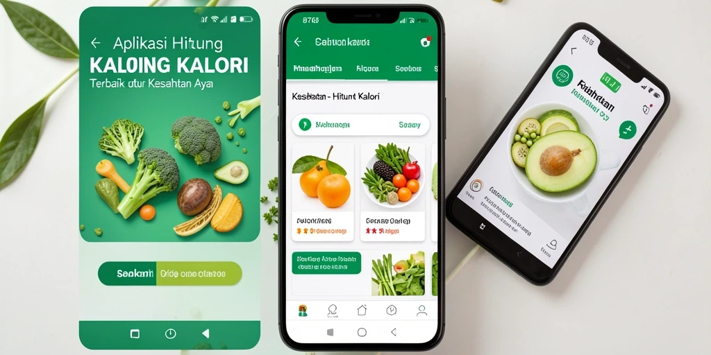 Antarmuka aplikasi 8768 menunjukkan fitur Hitung Kalori yang intuitif dan informatif.