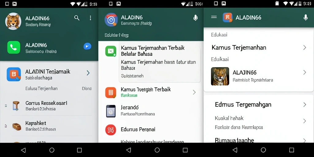 Tampilan antarmuka sederhana dan fungsional dari ALADIN66.