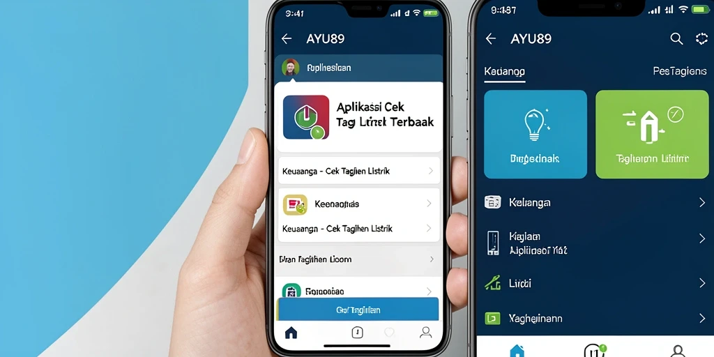 Tampilan antarmuka AYU89 yang user-friendly untuk cek tagihan listrik.