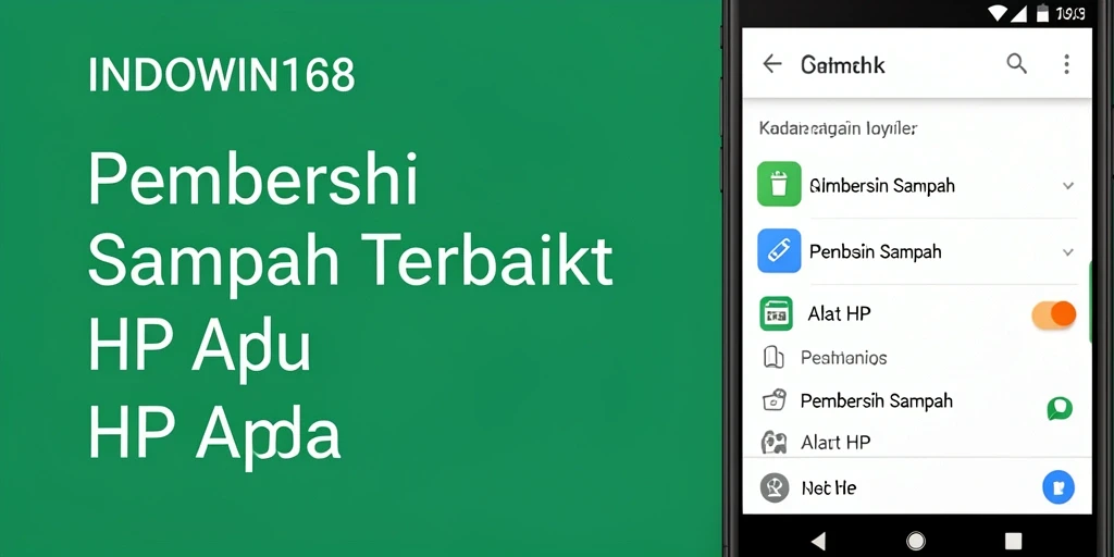 Tampilan antarmuka utama INDOWIN168 untuk Pembersih Sampah.