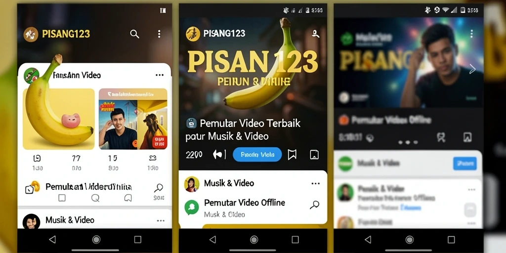 Antarmuka PISANG123 menunjukkan fitur pemutar video offline yang intuitif.