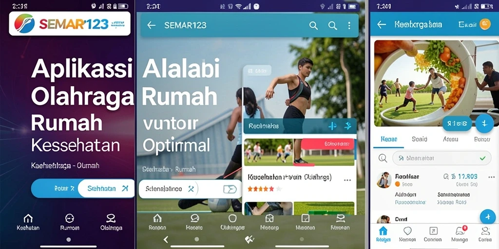 Antarmuka aplikasi SEMAR123 memperlihatkan program latihan yang menarik.