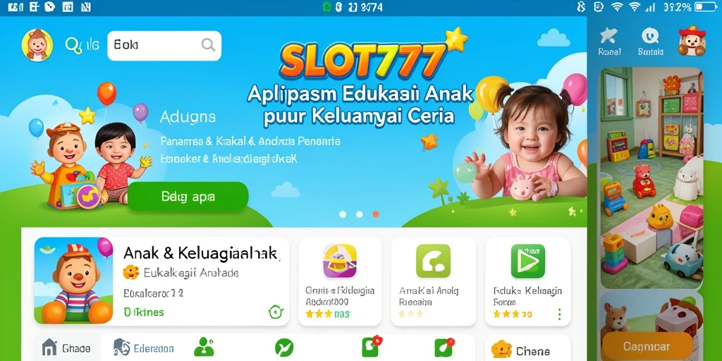Tampilan antarmuka SLOT777 yang interaktif dan ramah anak.