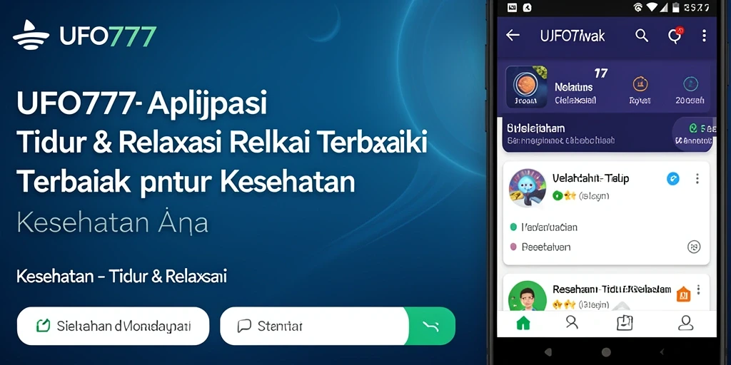 Tampilan antarmuka aplikasi UFO777 untuk tidur dan relaksasi.